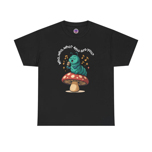 T-Shirt - Alice in Wonderland Caterpillar Karaoke Singing Mushroom Design