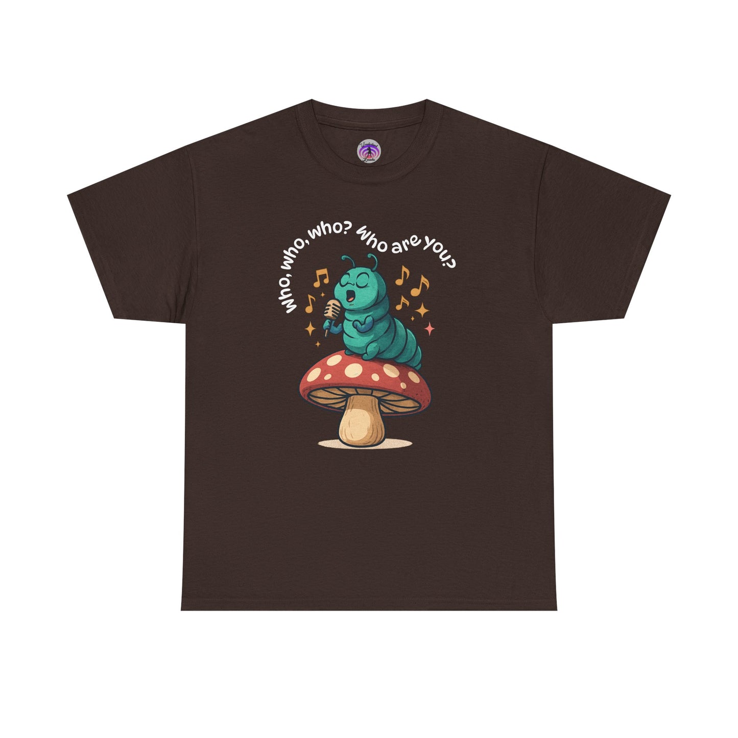 T-Shirt - Alice in Wonderland Caterpillar Karaoke Singing Mushroom Design