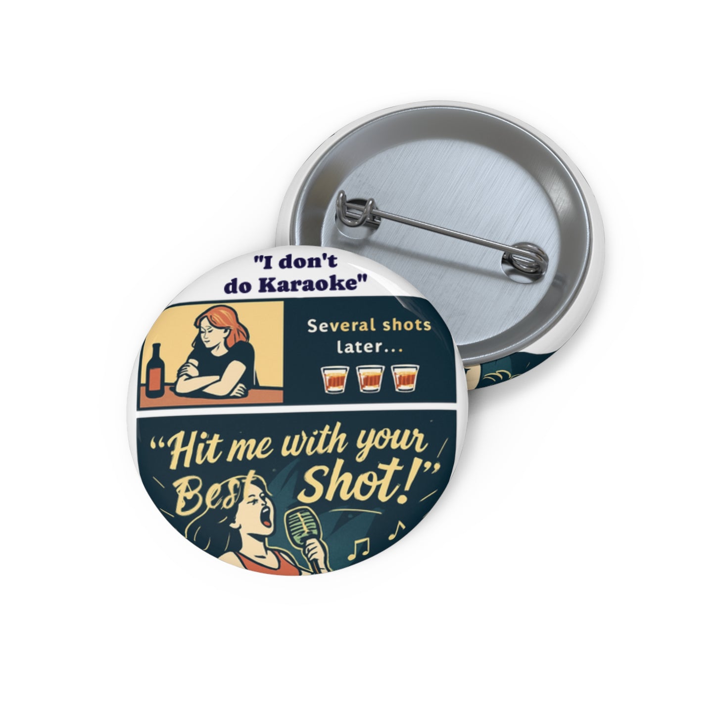 Custom Pin Buttons: Fun and Quirky Accessories for Karaoke Lovers, Unique Gifts, Party Favors, Collectibles, Personalized Novelty Items