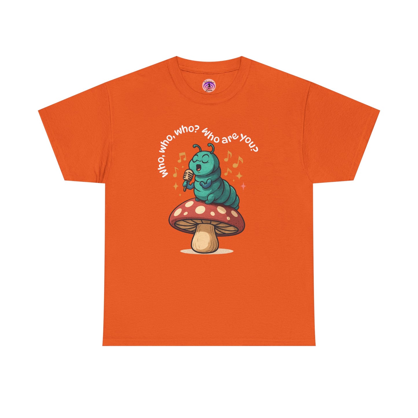 T-Shirt - Alice in Wonderland Caterpillar Karaoke Singing Mushroom Design