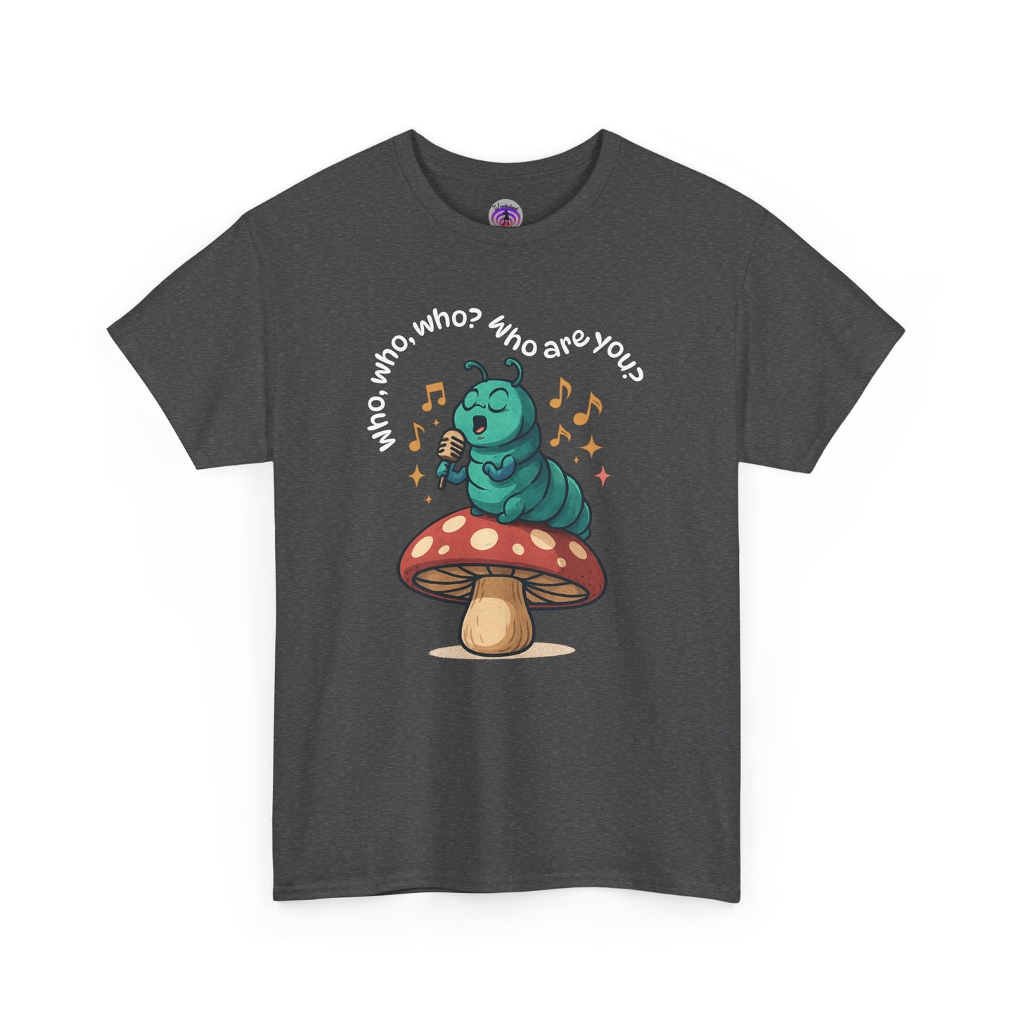 T-Shirt - Alice in Wonderland Caterpillar Karaoke Singing Mushroom Design