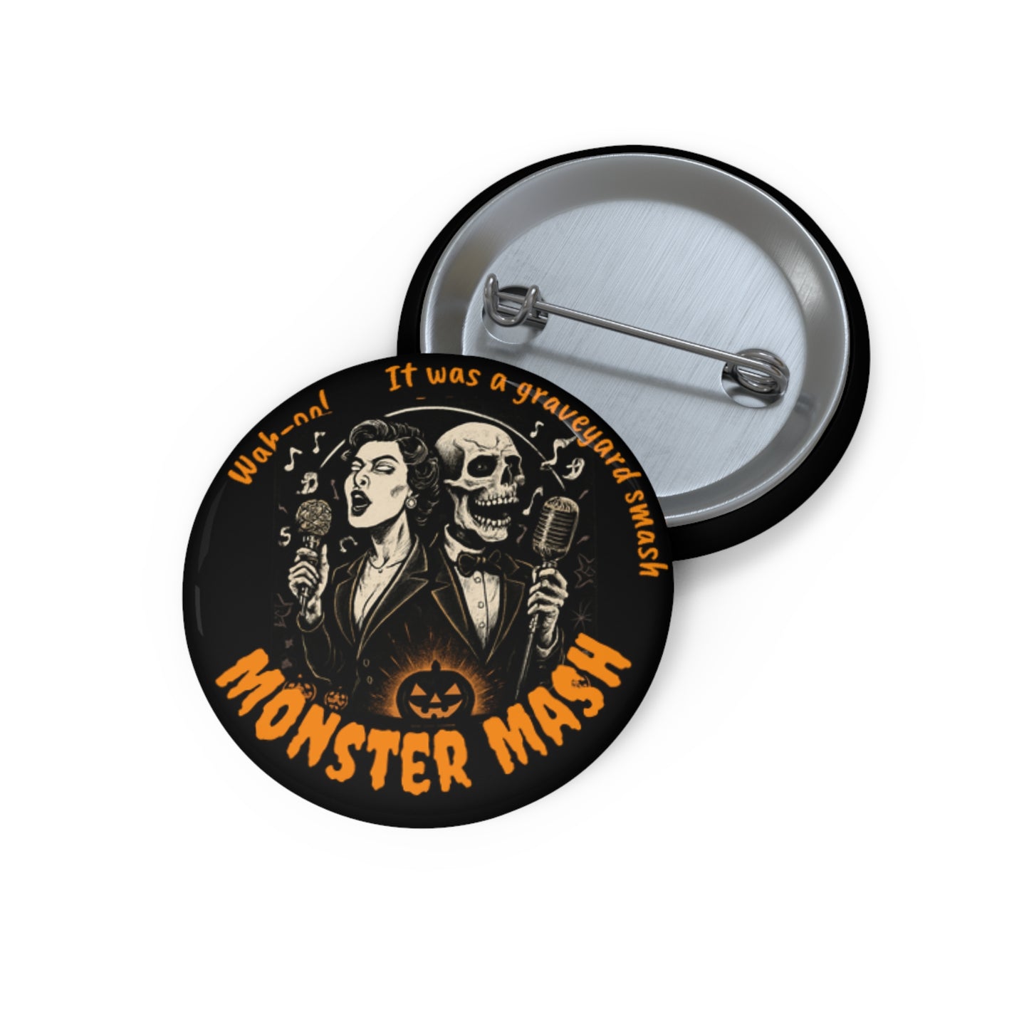 Custom Monster Mash Pin Buttons, Spooky Accessories, Halloween Party Favors, Unique Gifts for Fans, Collectible Badges