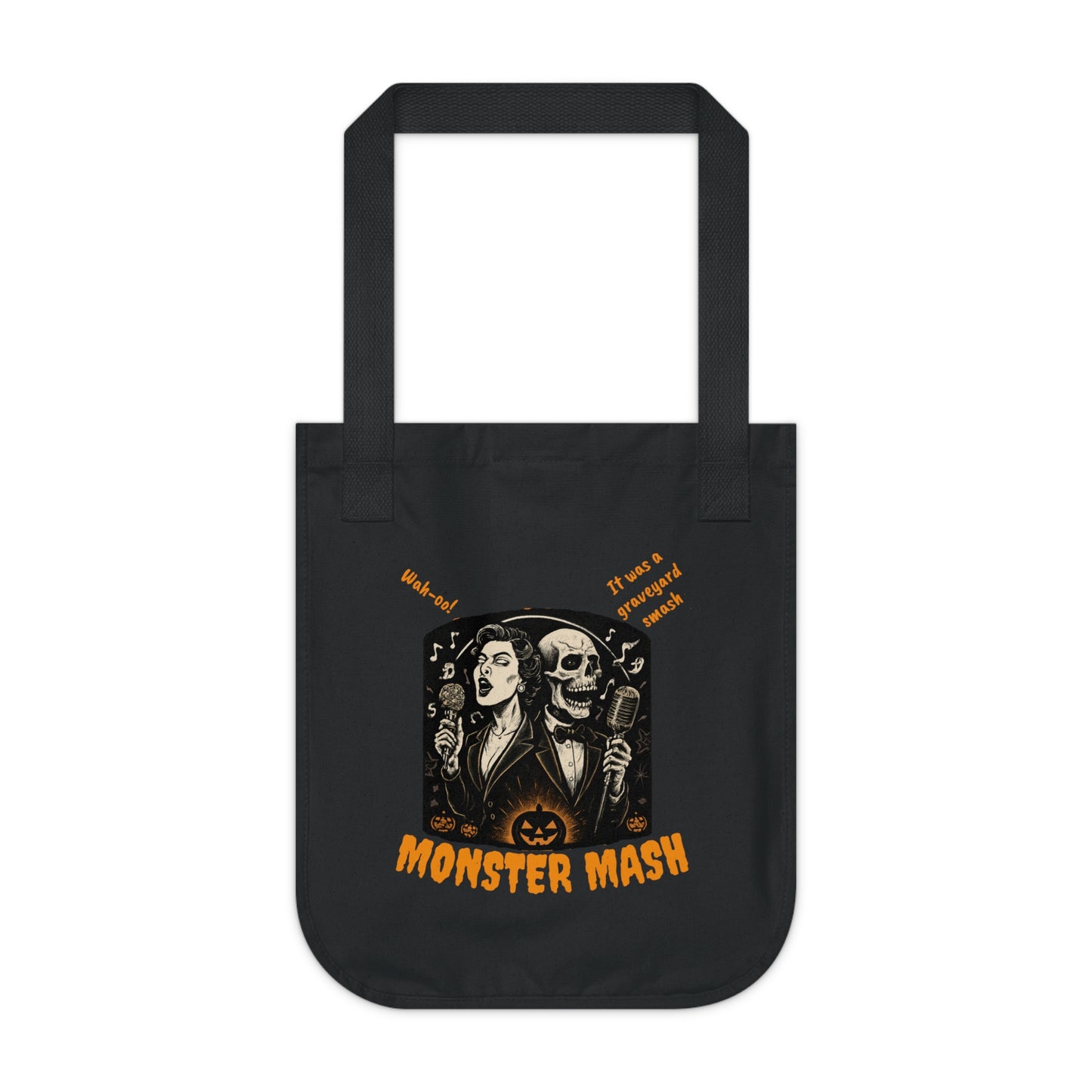 Halloween Monster Mash Tote Bag, Eco-Friendly Shopping Bag, Trick or Treat Tote, Gift for Spooky Season, Skull Design