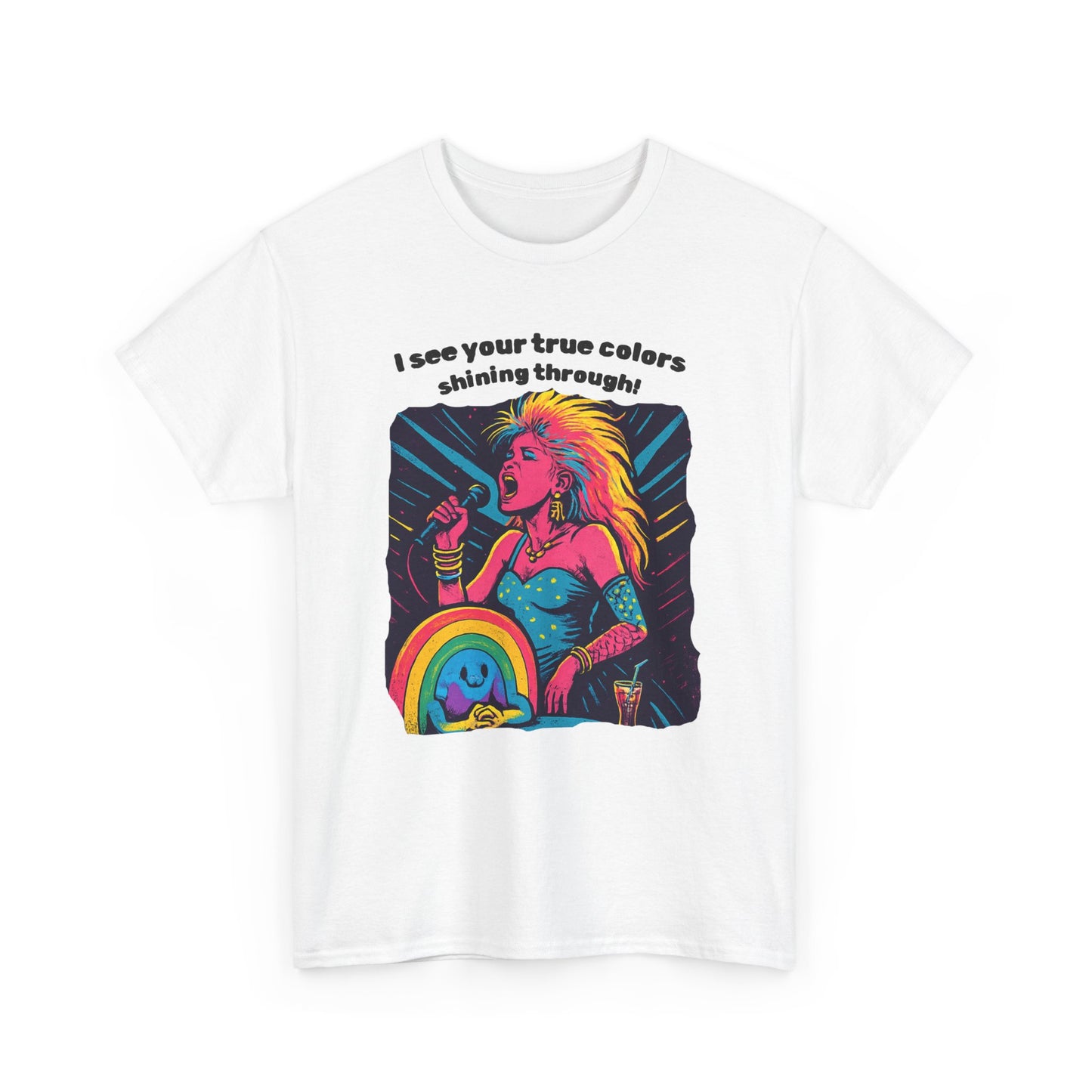 Colorful Retro Tee for Self-Expression, Perfect for Festivals, Casual Wear, Gift for Friends, LGBTQ+ Pride, Summer Fun