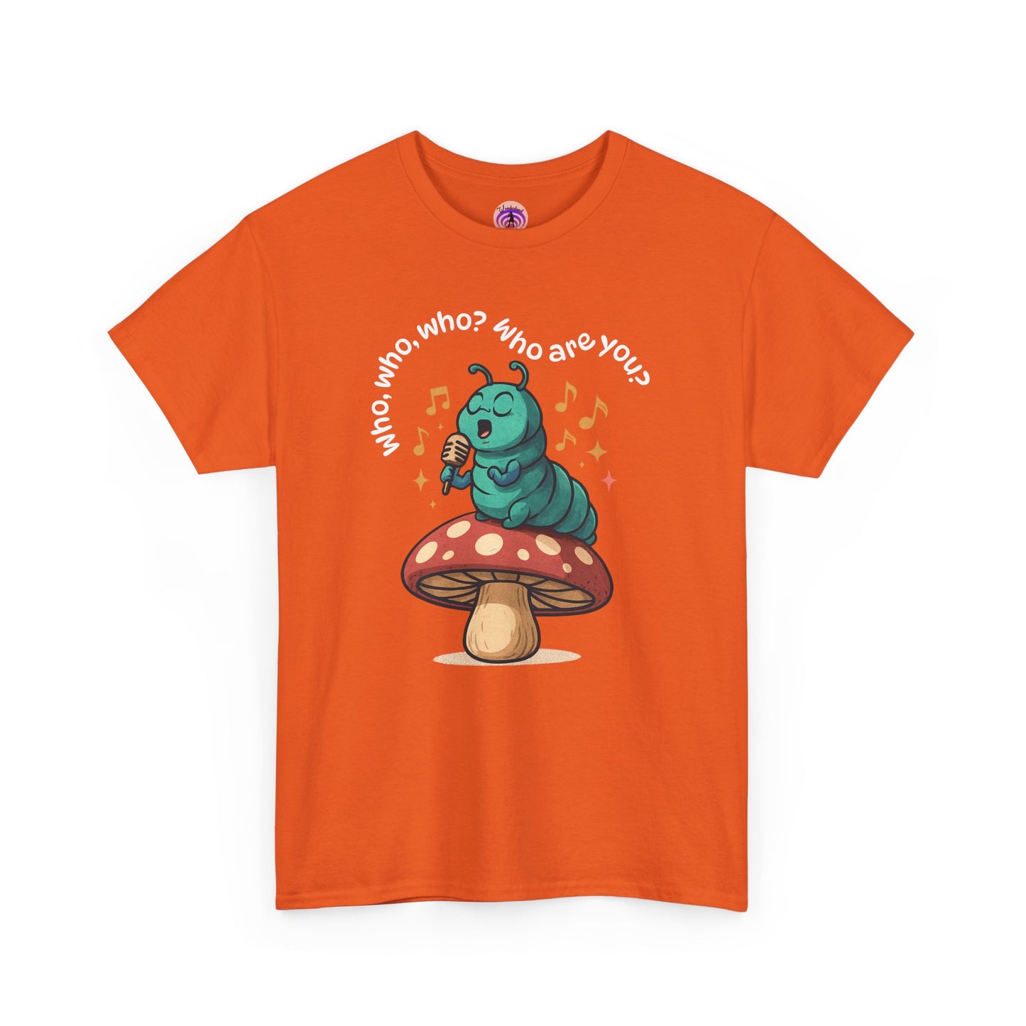 T-Shirt - Alice in Wonderland Caterpillar Karaoke Singing Mushroom Design