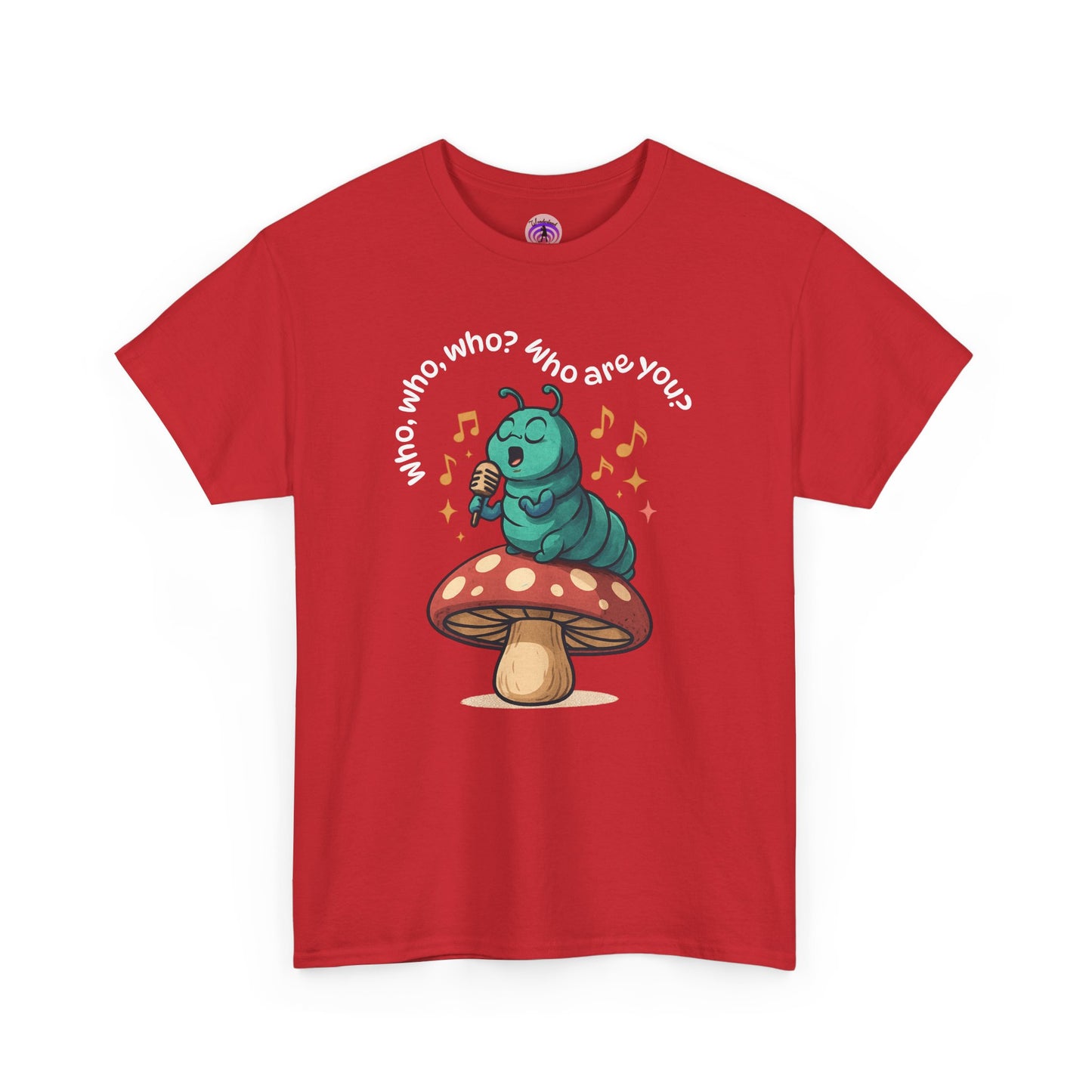 T-Shirt - Alice in Wonderland Caterpillar Karaoke Singing Mushroom Design