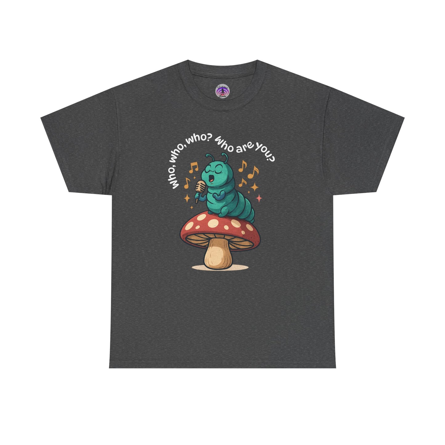 T-Shirt - Alice in Wonderland Caterpillar Karaoke Singing Mushroom Design