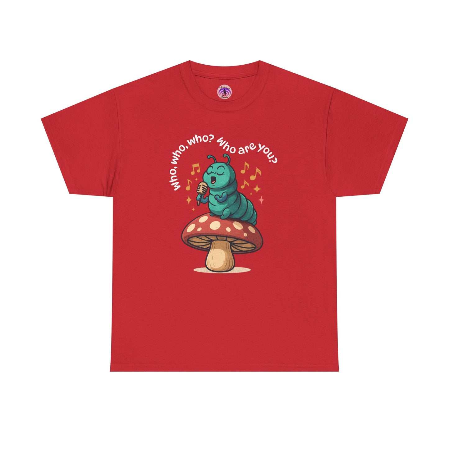 T-Shirt - Alice in Wonderland Caterpillar Karaoke Singing Mushroom Design